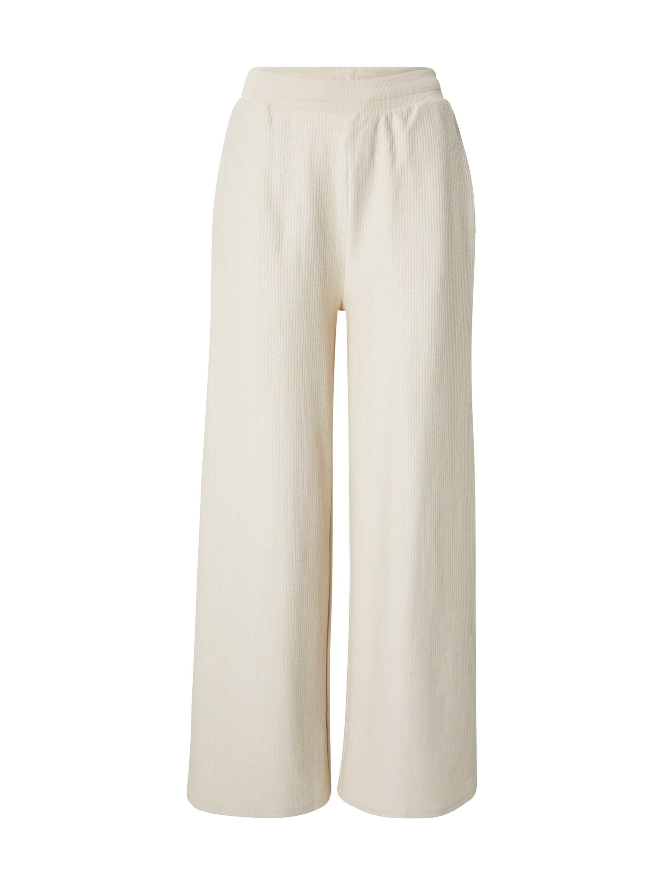 URBAN CLASSICS Stoffhose Damen Ladies Straight Rib Terry Pants (1-tlg),  Abgesteppter Saum/Kante