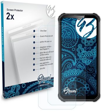 Bruni Schutzfolie Glasklare Displayschutzfolie für Oukitel WP22, (2 Folien), praktisch unsichtbar