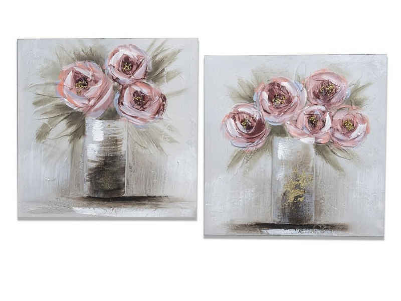 formano Wandbild Blumenmotive im 2er SET 40 x 40 cm, Blumen