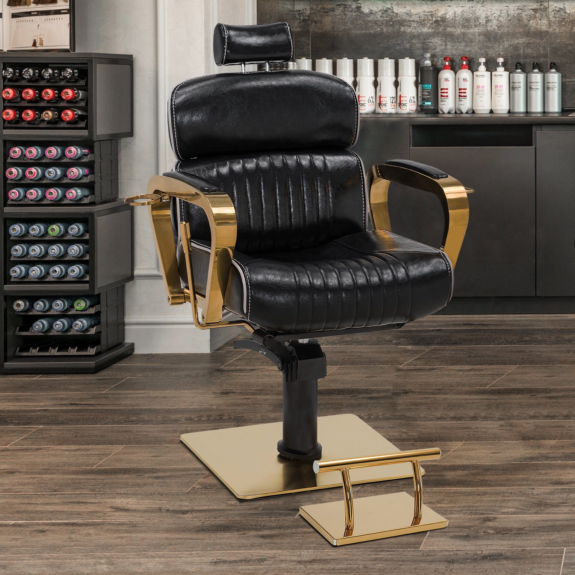 Barberpub Fußstütze Barberpub Edelstahl Fußstütze Friseurfußstütze mobile Fußpedal FT001 – Bild 2 von 5