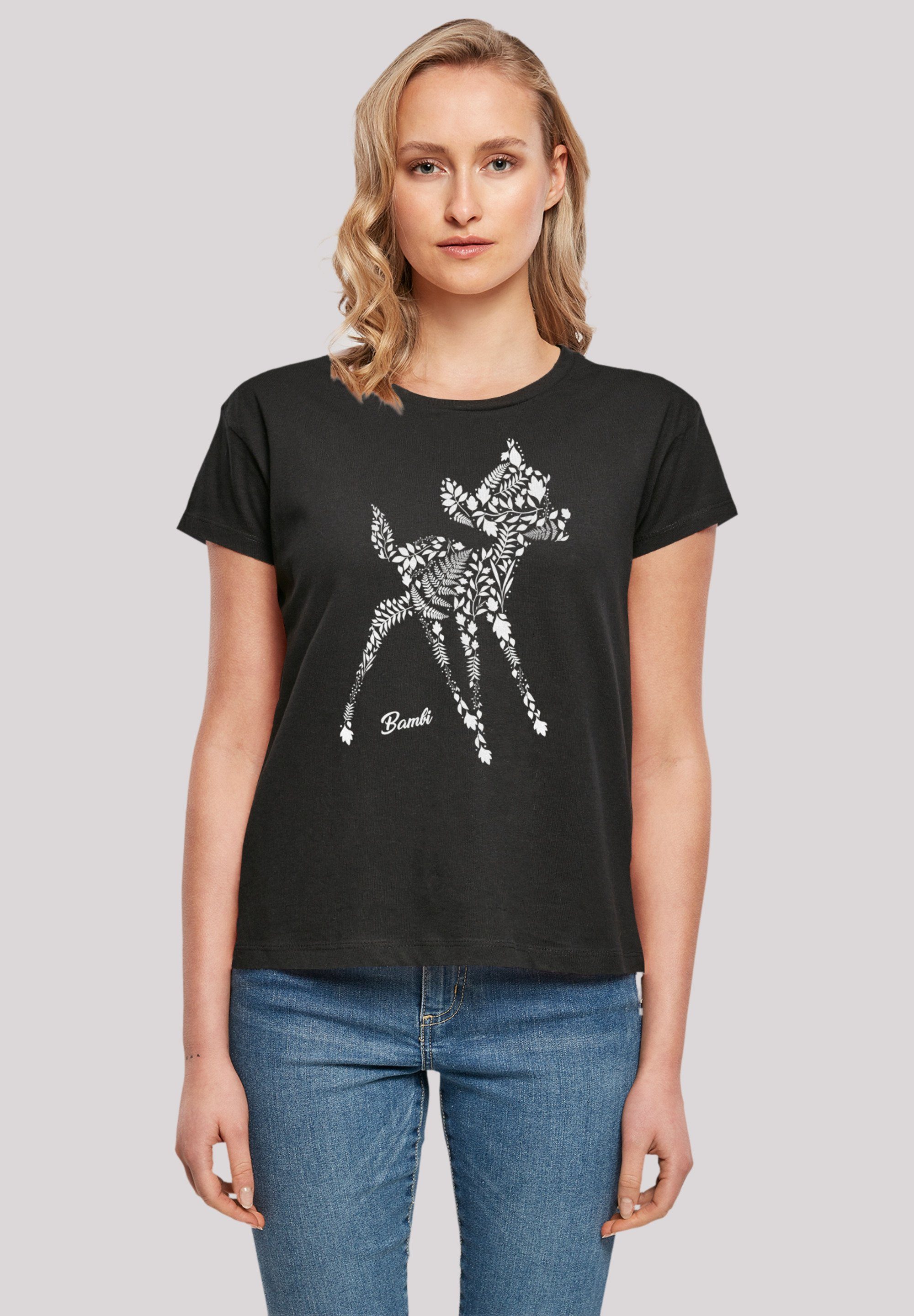 F4NT4STIC hochwertige Disney Passform Perfekte und Qualität, T-Shirt Verarbeitung Bambi Botanica Premium