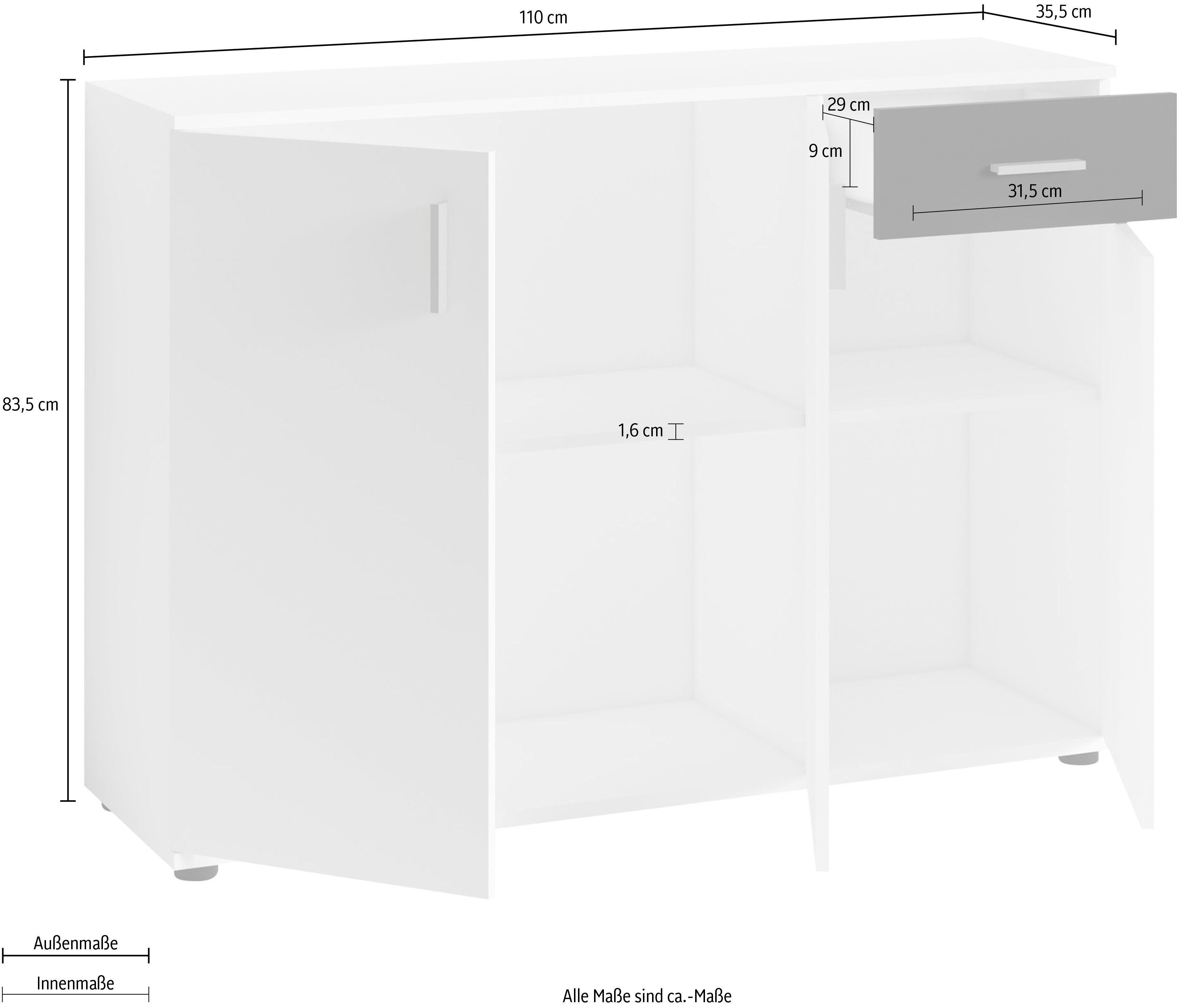 INOSIGN Kommode Jakob, Breite 110 cm