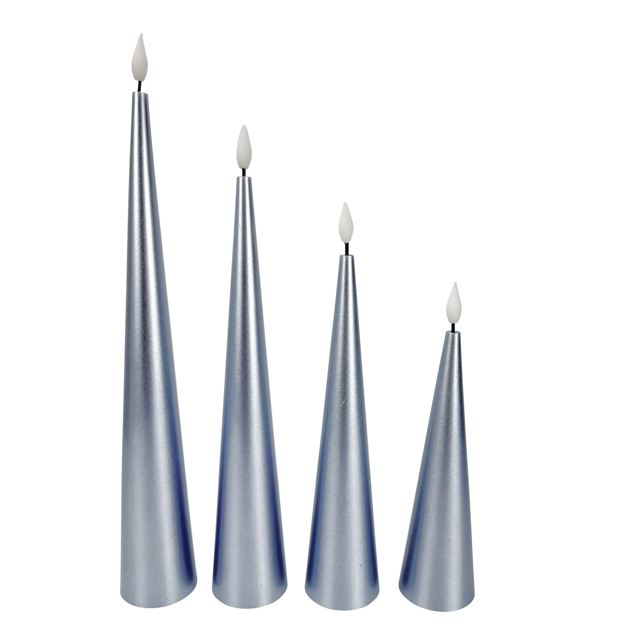 Online-Fuchs LED-Kerze 4 Kerzen, Stabkerzen XL in Kegelform inklusive 6-Stu günstig online kaufen