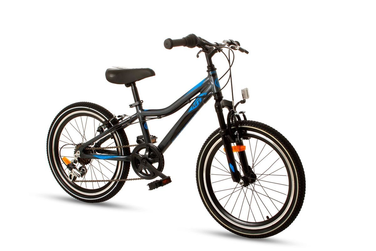 T&Y Trade Mountainbike 20 Zoll Alu Aluminium Kinder Fahrrad MTB Mountainbike Cooler Sch-Blau, 6 Gang Shimano, Kettenschaltung, Alu, Federgabel, 6 Gang