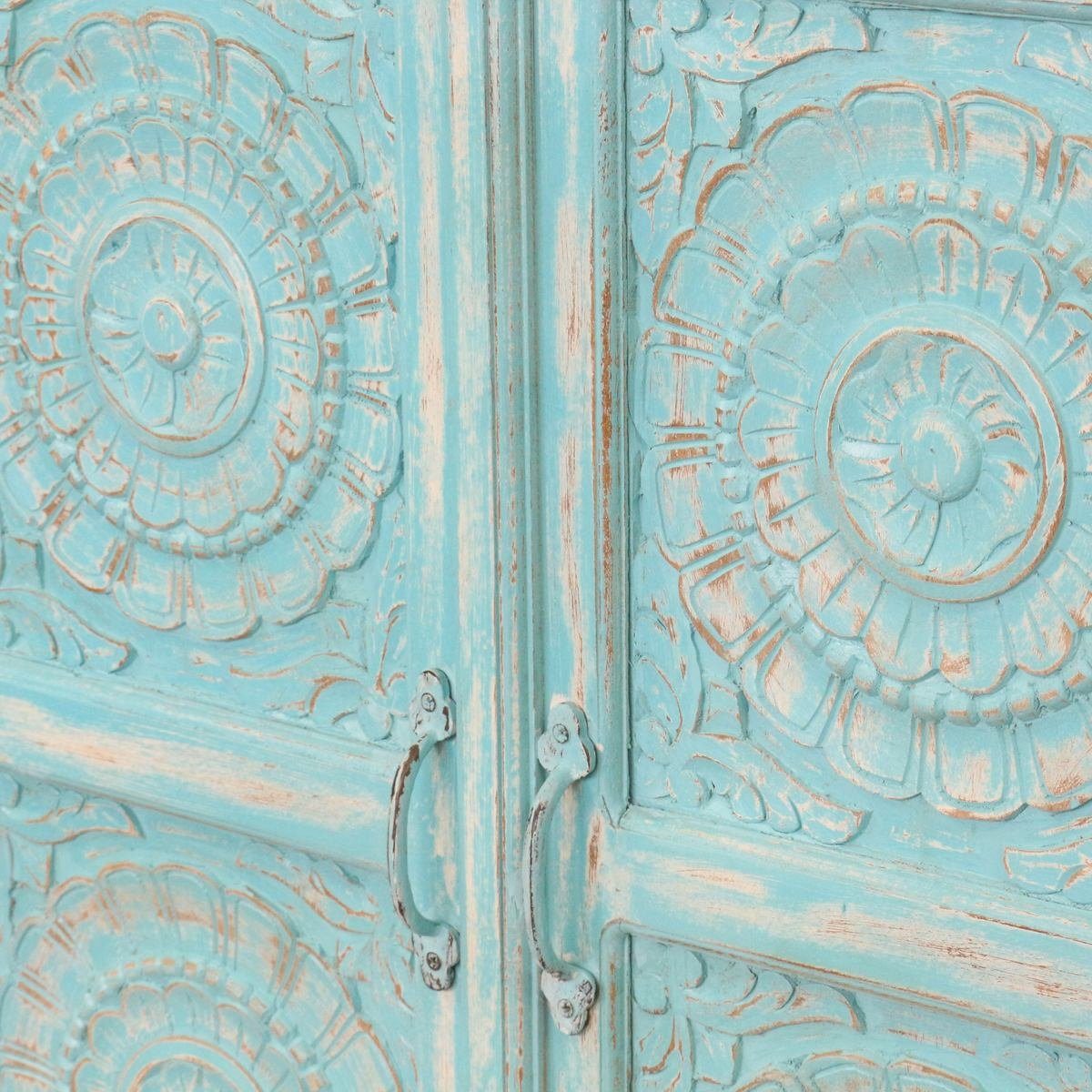 Blau Unterschrank Oriental 90 Kommode Leela Galerie Indien Handarbeit Schrank cm