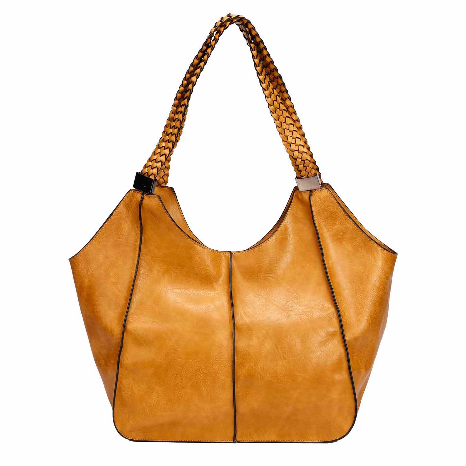 ITALYSHOP24 Schultertasche Damen XXL FLECHTOPTIK Hand-Tasche günstig online kaufen