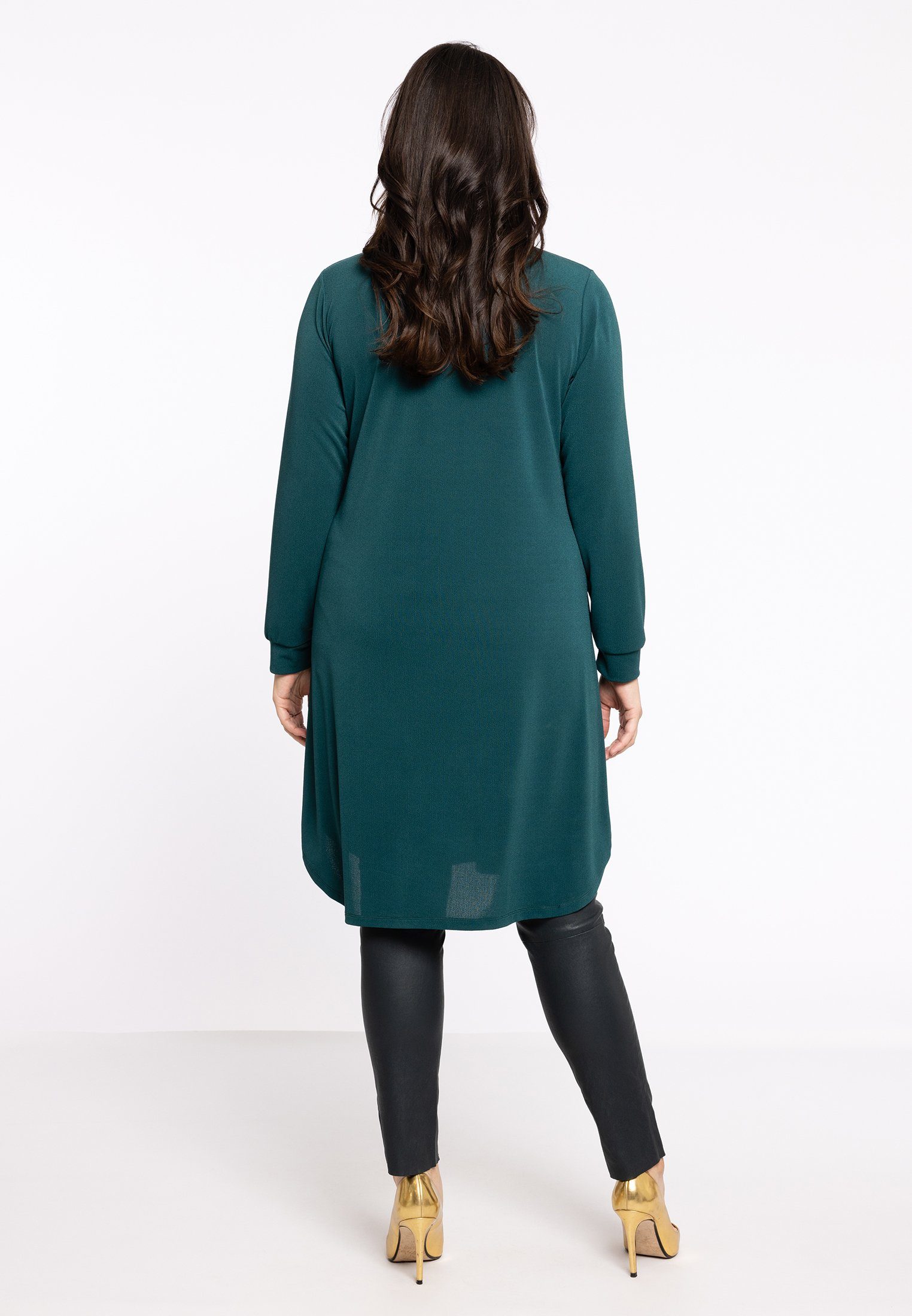 YOEK A-Linien-Kleid Damen Kleid Große Größen mit langen Ärmeln