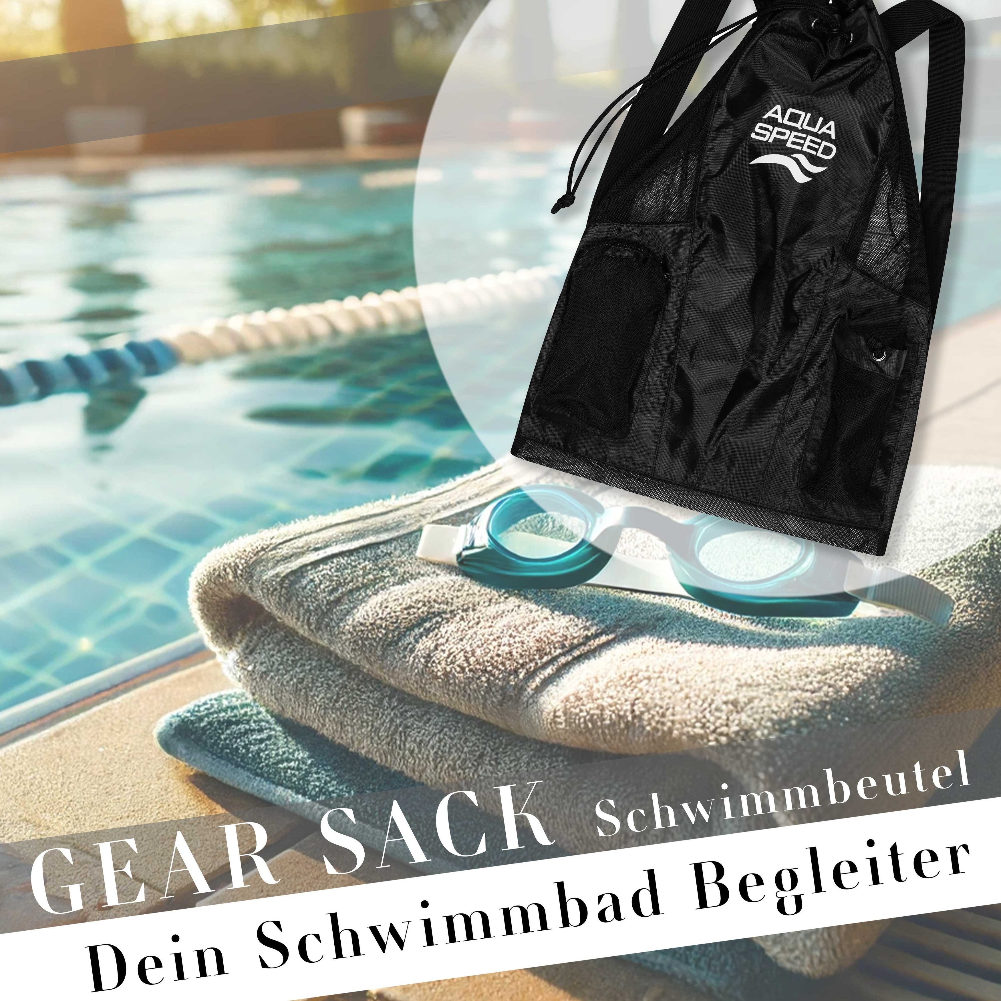 Aqua Speed Sportrucksack (Trainingsrucksack für Pool, Triathlon & Wettkampf), Strapazierfähiges Gewebe beständig gegen Wasser & Chlor