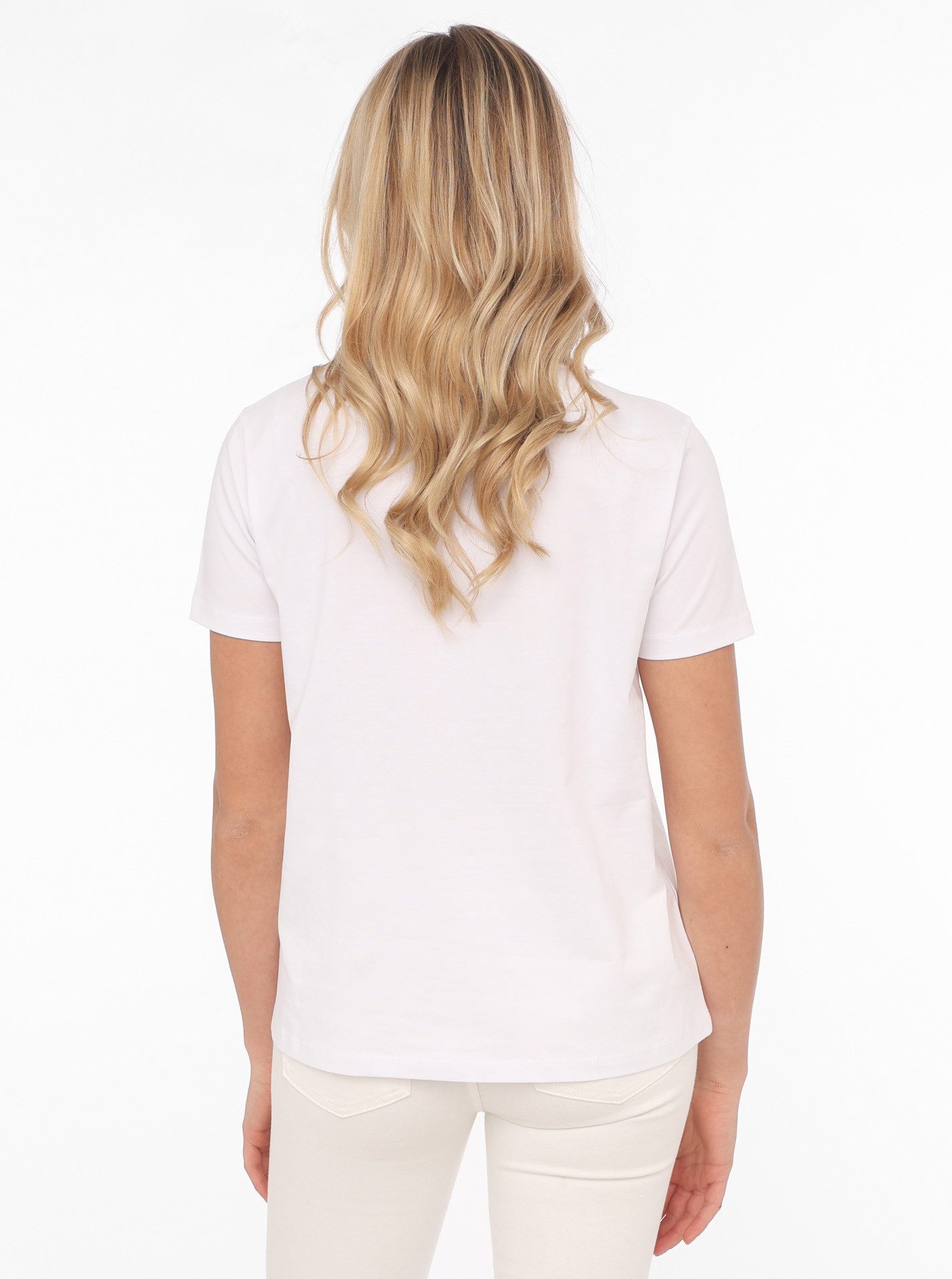 Zwillingsherz T-Shirt "Smile everyday" Rundhalsausschnitt, Kurzarm, Smile, Stickerei, Baumwollmischung