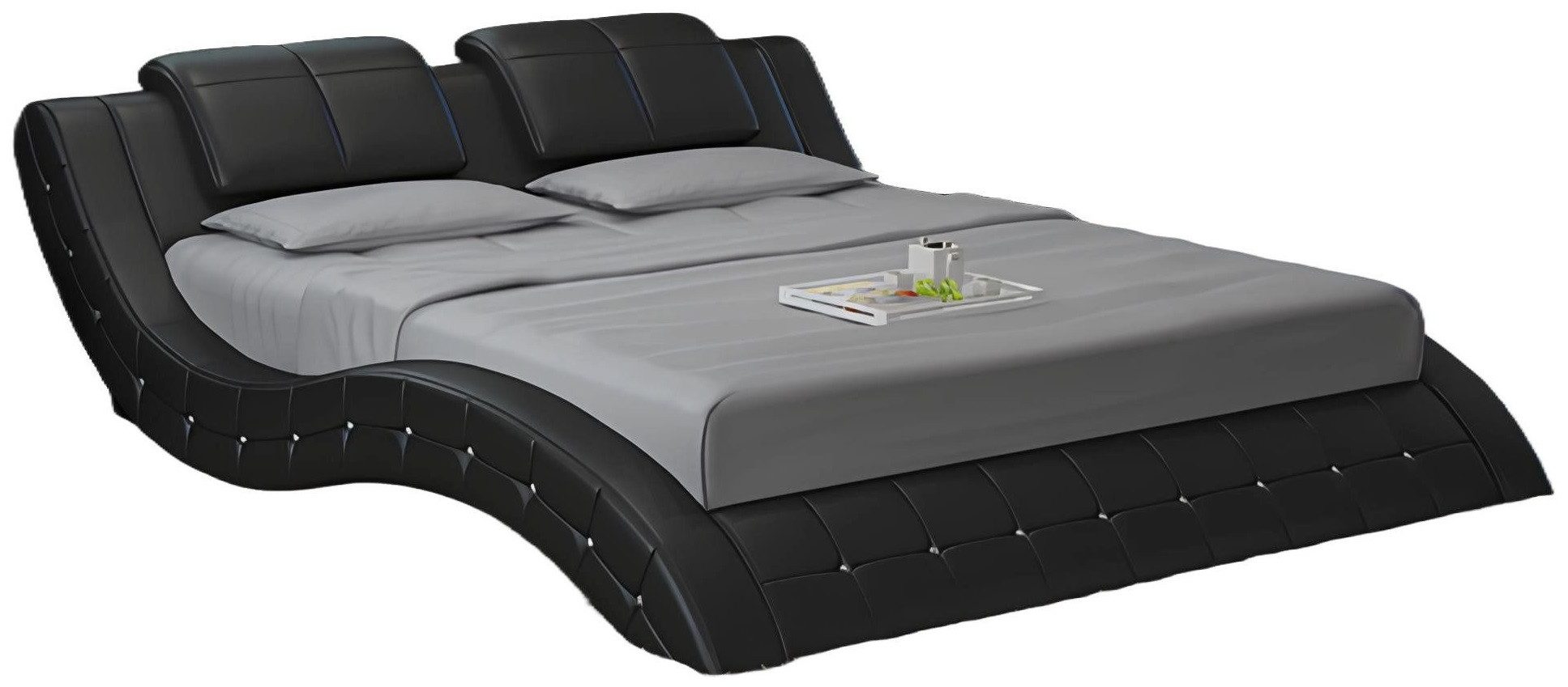 Xlmoebel, Wasserbett Designer-Wasserbett mit USB-Anschluss und Komplett-Set, (Bett LB8824B), Hergestellt in Europa