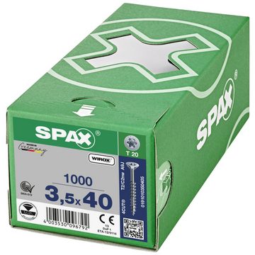 SPAX Schraube SPAX 0191010350405 Holzschraube 3.5 mm 40 mm T-STAR plus Stahl WIR