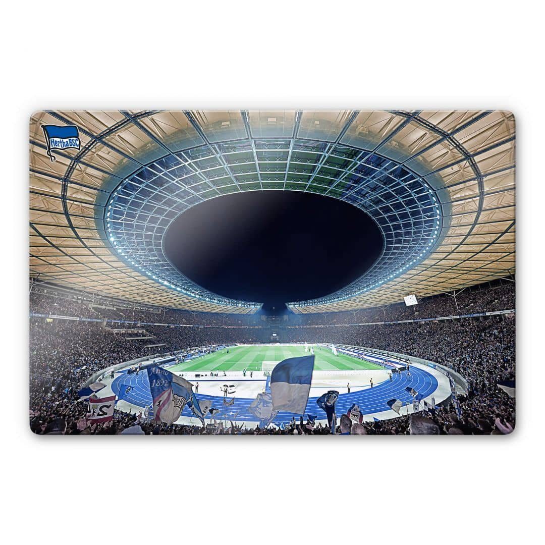 Nacht, Sportverein Fußball Deko BSC Hertha Bilder Hertha Glasbild Modern bei Gemälde BSC Stadion