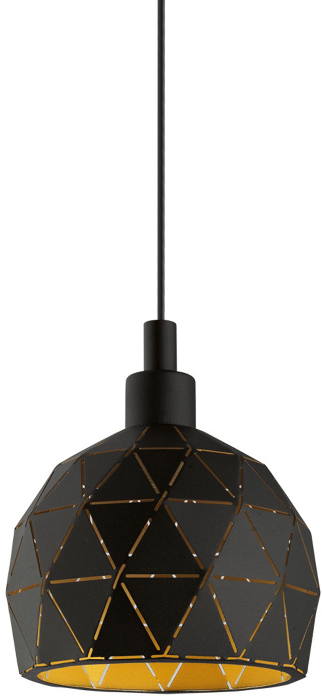 EGLO Hängeleuchte ROCCAFORTE, Dimmfunktion, mehrere Helligkeitsstufen, ohne Leuchtmittel, Hängeleuchte, Esszimmer, H110 x Ø17 cm, 1X40W exkl.