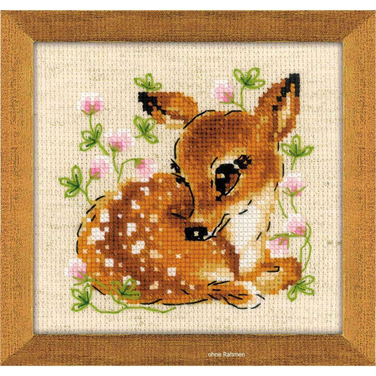 Riolis Kreativset Riolis Kreuzstichpackung "Kleines Reh", Zählmuster, (embroidery kit by Marussia)