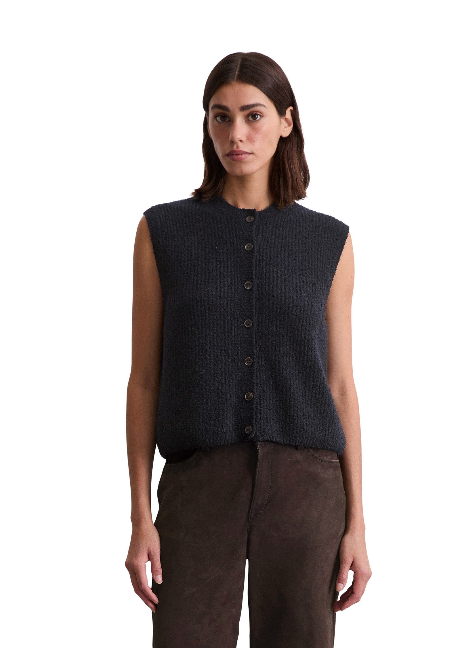 Marc O'Polo Strickweste aus weichem Bouclé-Garn günstig online kaufen