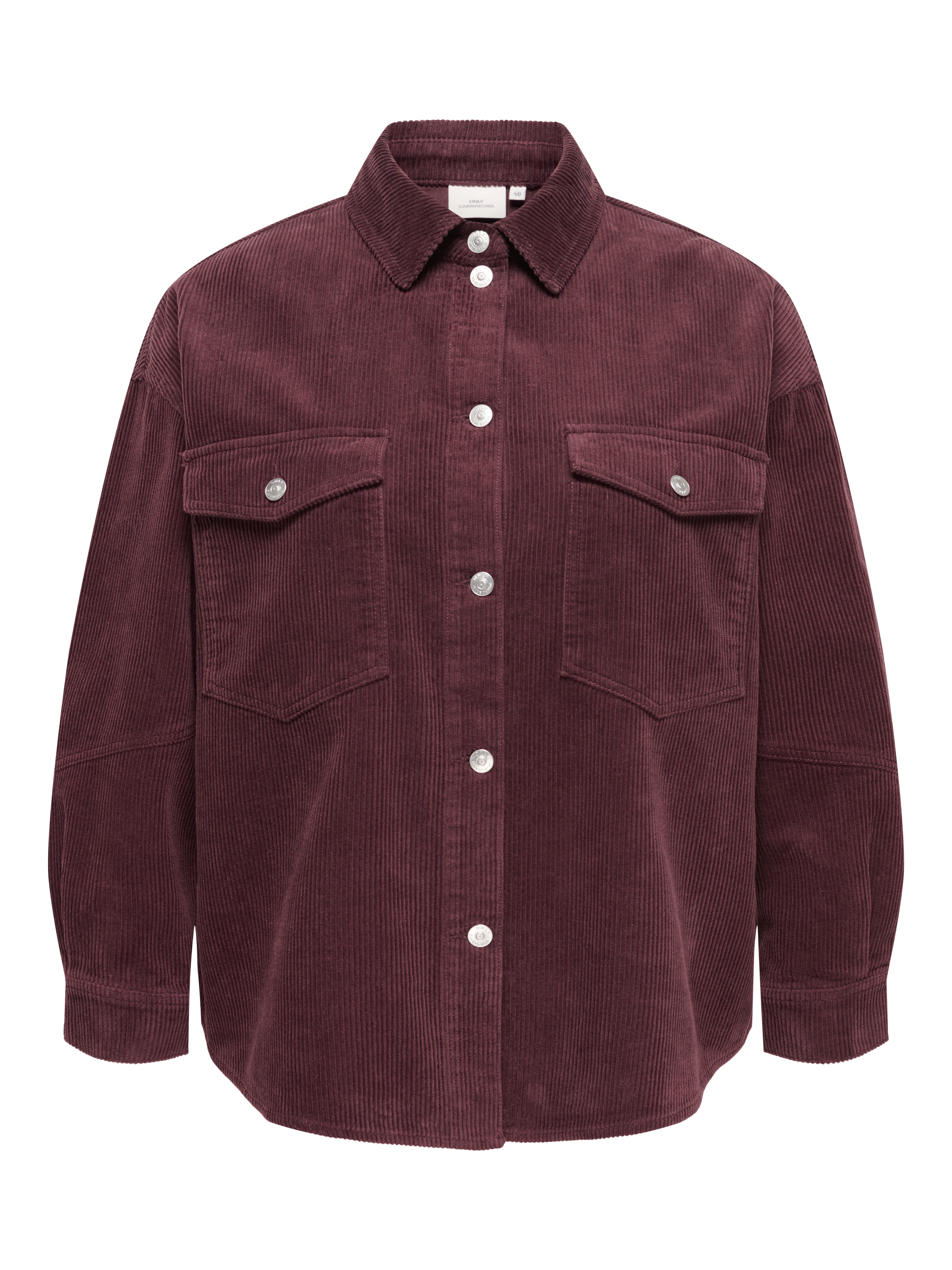 ONLY CARMAKOMA Langarmbluse CARTIGGY L/S CORD SHACKET PNT NOOS Baumwolle, Cord