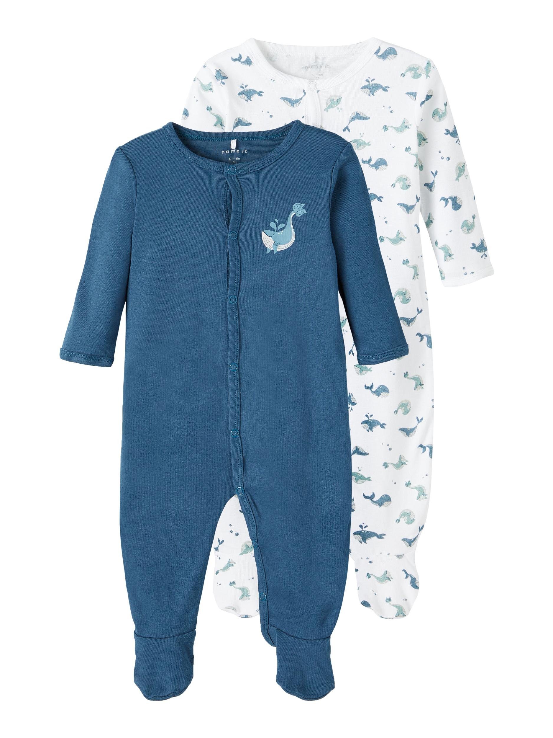 Name It Schlafoverall NBMNIGHTSUIT 2P WHALE W/F MAJOLICA