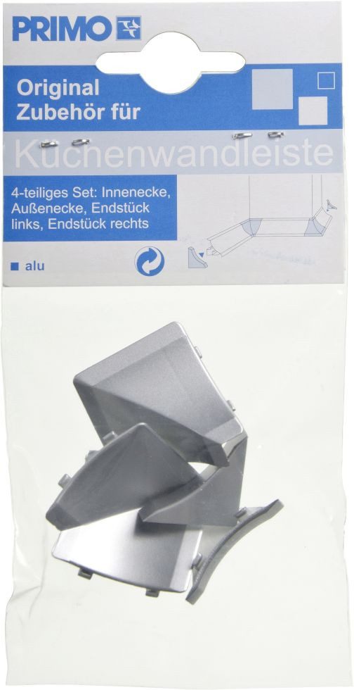 Primo Abschlussleiste Primo Zubehörset für Wandanschlußleiste alu, Kunststoff