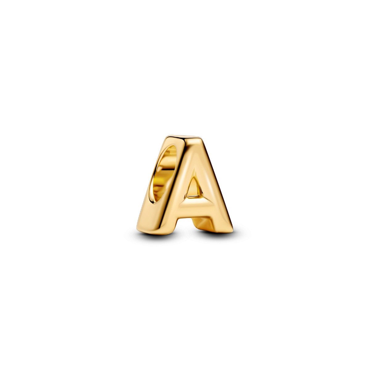 Pandora Charm Buchstabe Pandora Charm Damen Buchstabe A Alphabet 14 Karat Vergoldet 763947C00