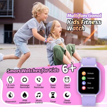 Slothcloud H97 Smartwatch (1,5 Zoll), Mit IP68 wasserdichte Kinder Fitness AktivitätsTrackerUhr Herzfrequenz