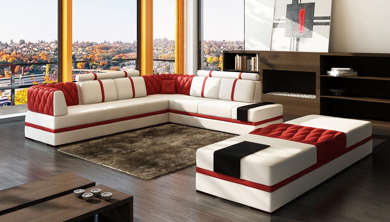 Xlmoebel Ecksofa Designer Wohnlandschaft in L-Form, modern und elegant, Polsterstoff, Hergestellt in Europa