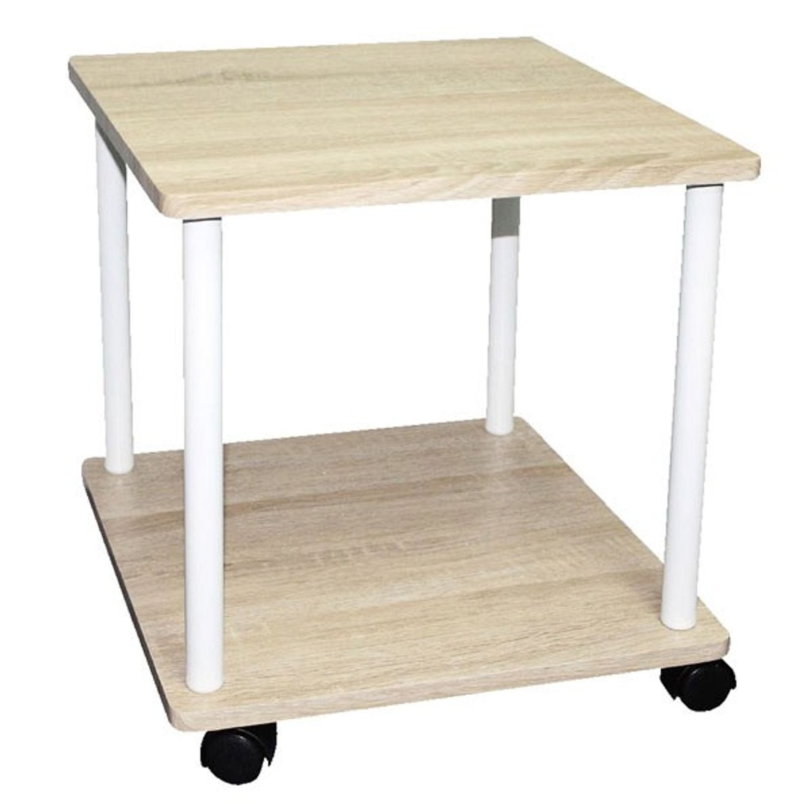 Gartentisch Beistelltisch Nachttisch Couchtisch Rollregal Ablage Blumentisch 40x40