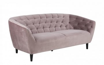 ebuy24 Sofa Rian 3 Personen Sofa rosa mit schwarzen Beinen., 1 Teile