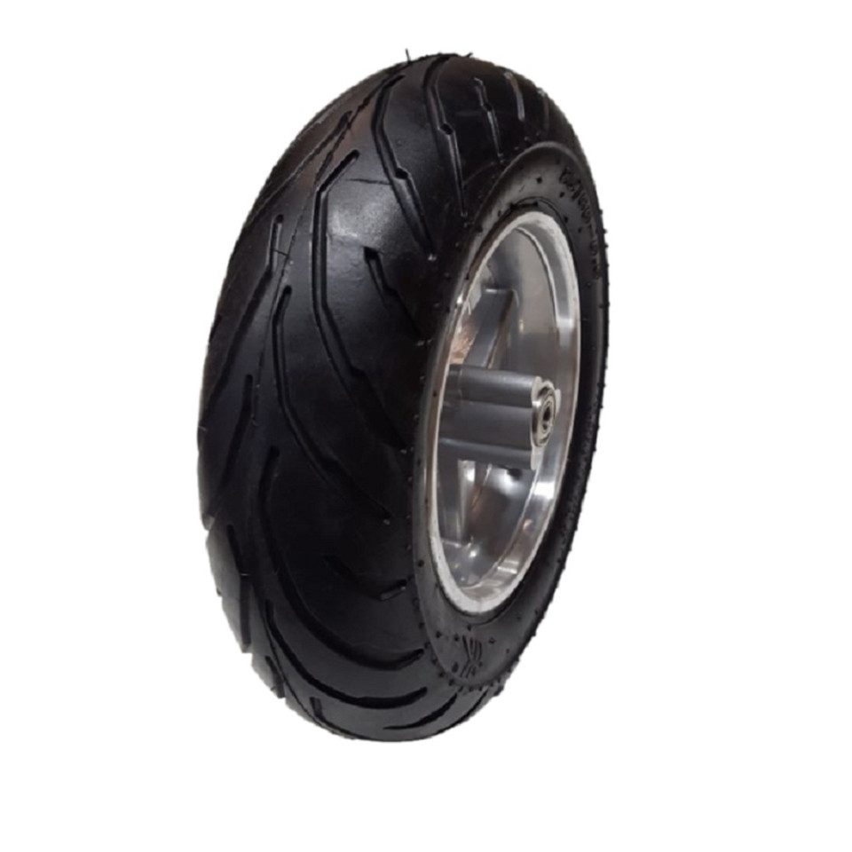 FunSport-Factory Ersatzrad Pocketbike Vorderrad 90/65-6.5 6,5 Zoll Alufelge 3-Speichen Silber, Tubeless, 3-Speichen-Alufelge, Kugellager 6000, M5-Aufnahme