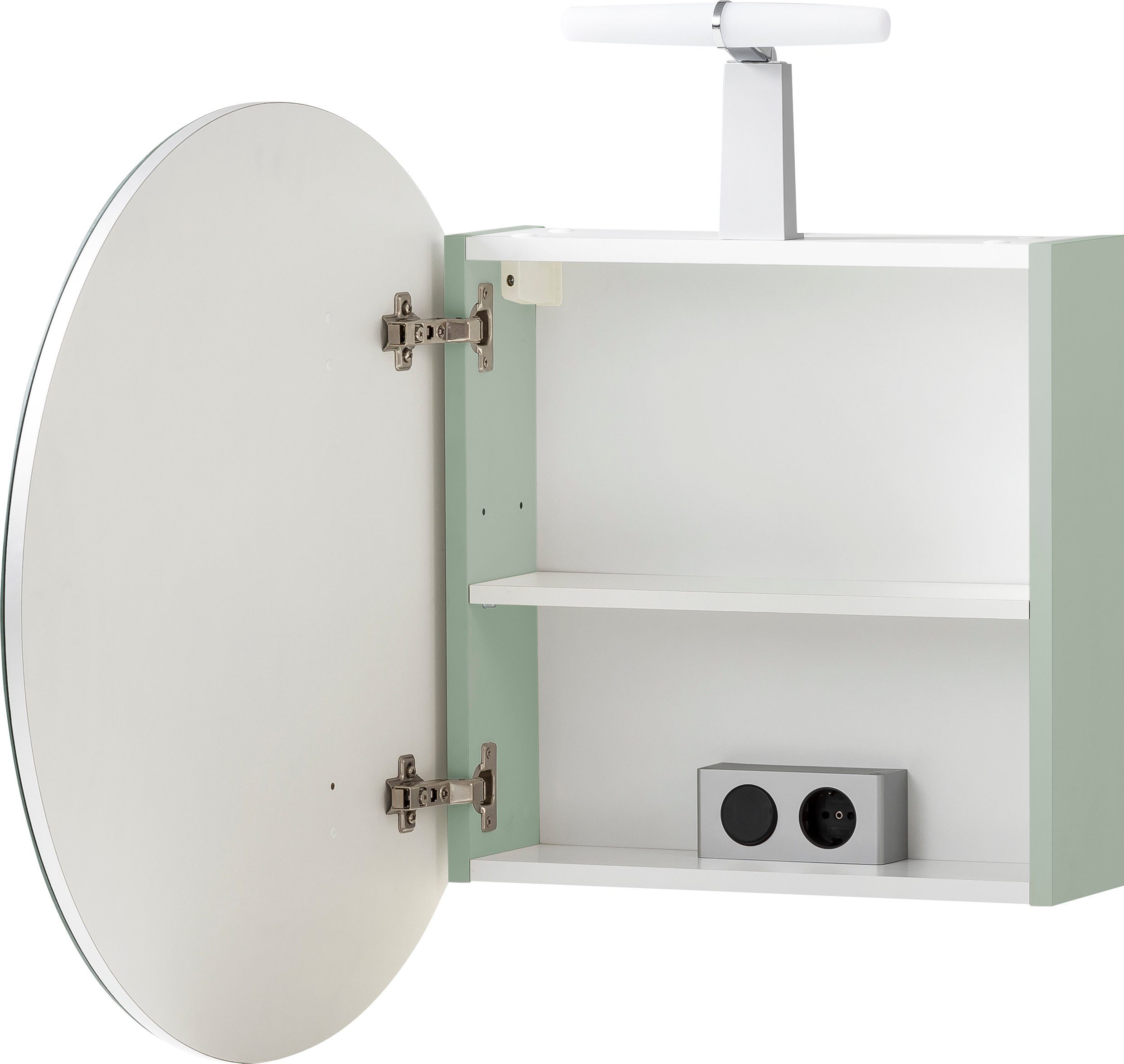 Schildmeyer Spiegelschrank Bjarne Breite 65 cm, mit LED Beleuchtung