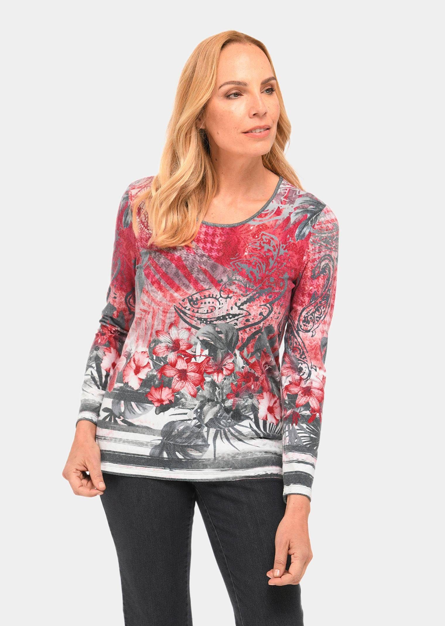 Print-Shirt Weiches Flanellshirt mit ausdrucksstarkem Druck