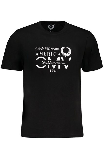 GIAN MARCO VENTURI T-Shirt Herren Schwarz T-Shirt mit Rundhalsausschnitt un günstig online kaufen