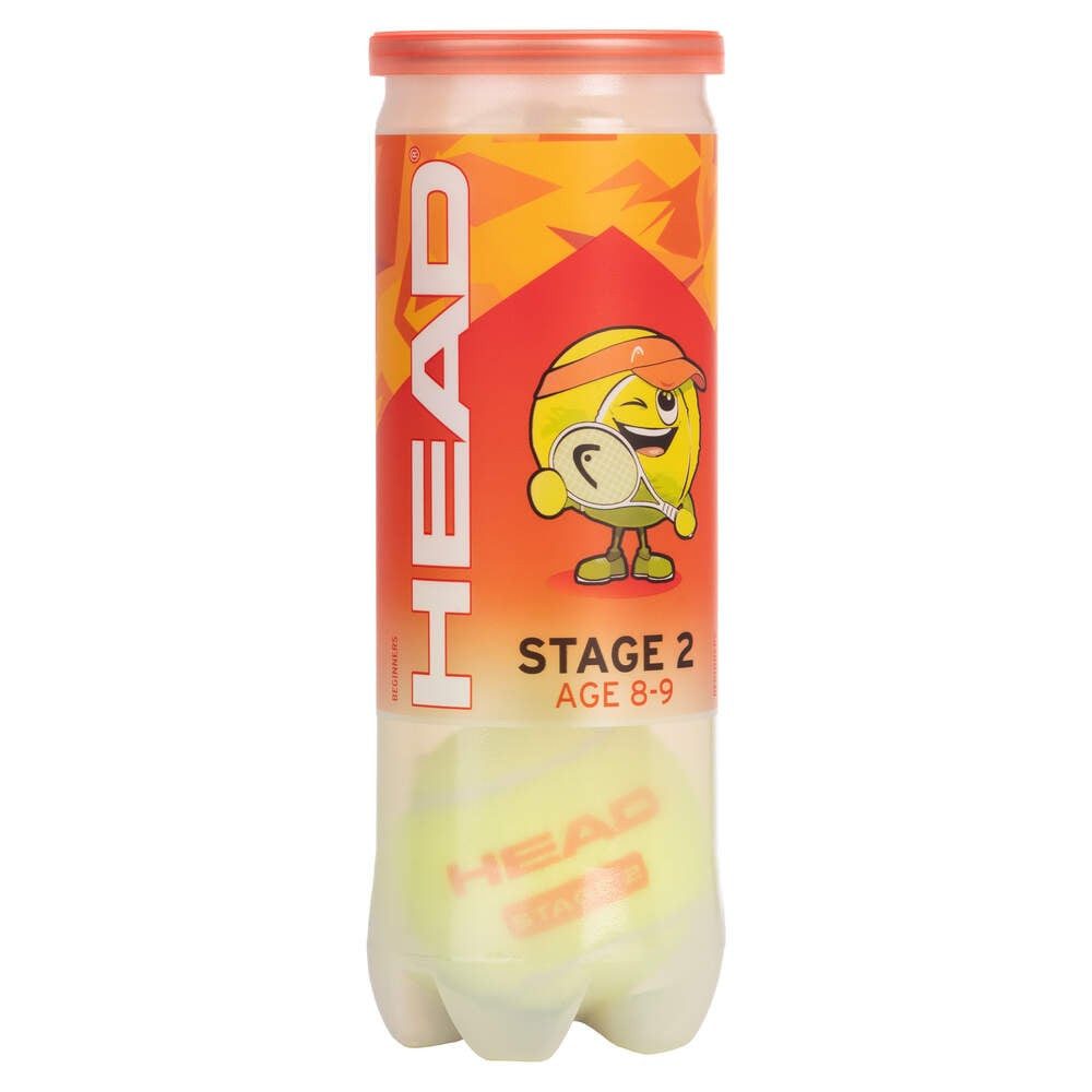 Tennisball Methodikbälle Stage 2 Punkt gelb/orange Dose 3er