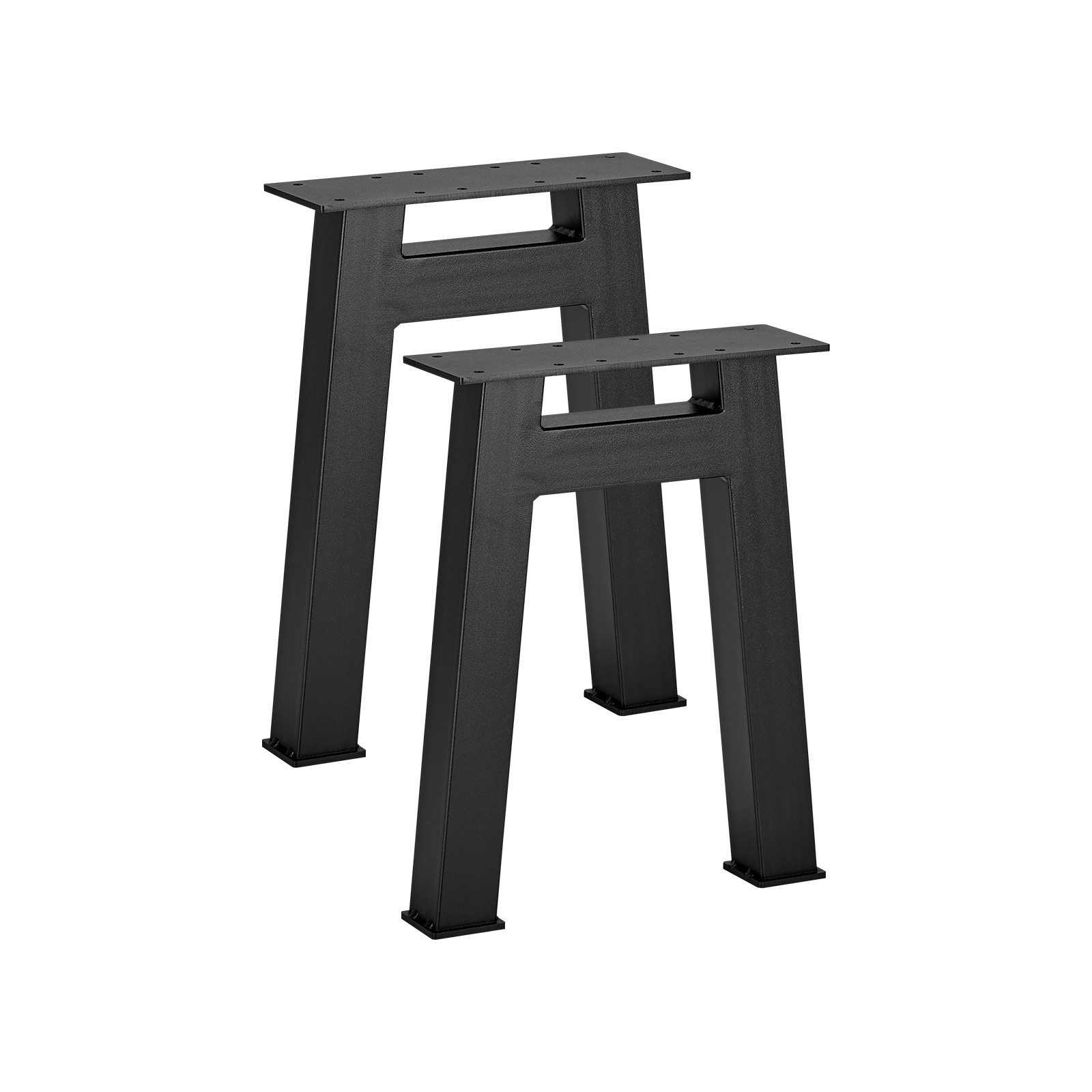 SO-TECH® Möbelfuß Tischgestell Bankgestell Bankuntergestell Tischkufe, (2-St), H-Form Stahl schwarz Profil 50 x 50mm Höhe 420mm Tiefe 305mm