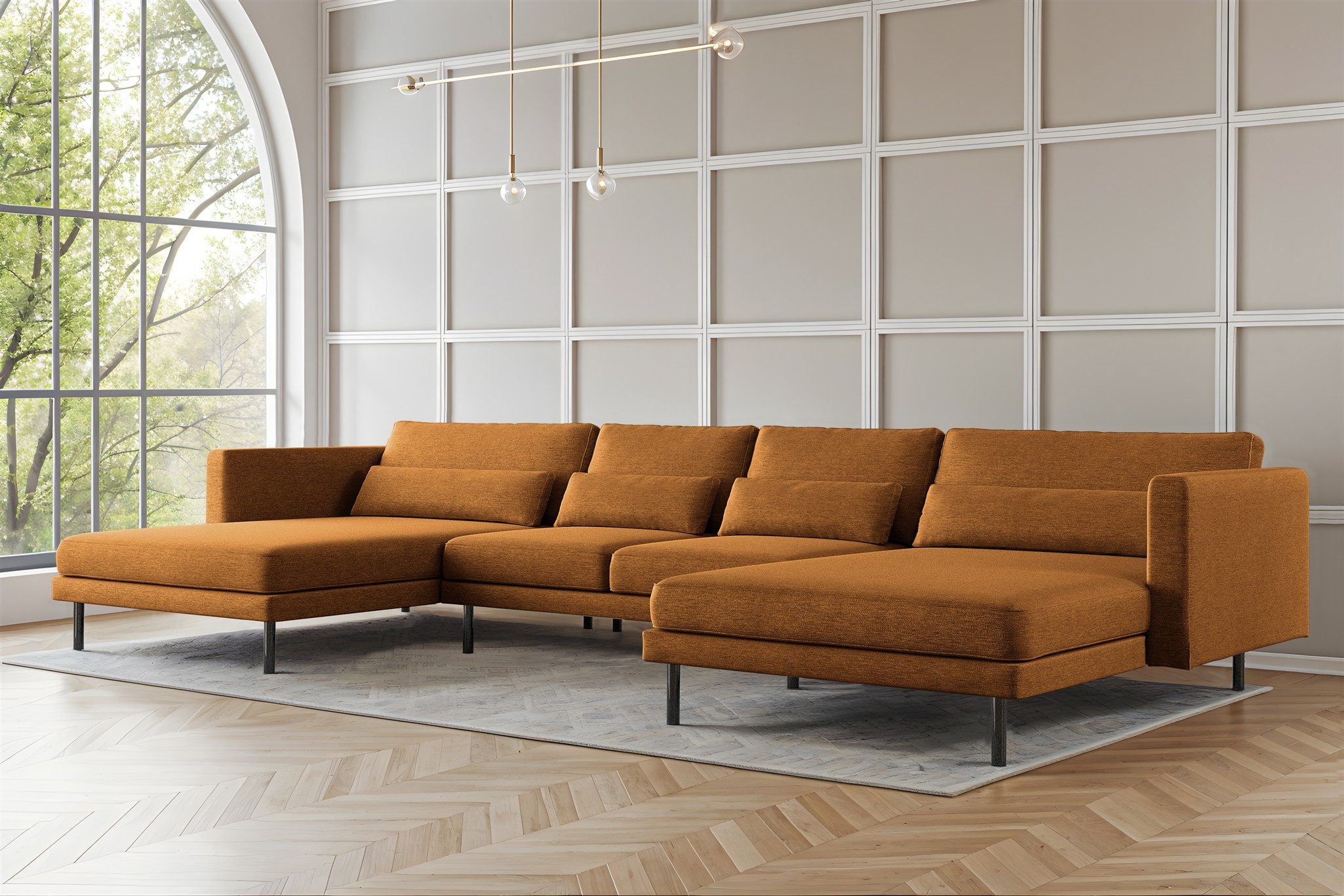 Fun Möbel Wohnlandschaft Sofa in U-Form günstig online kaufen