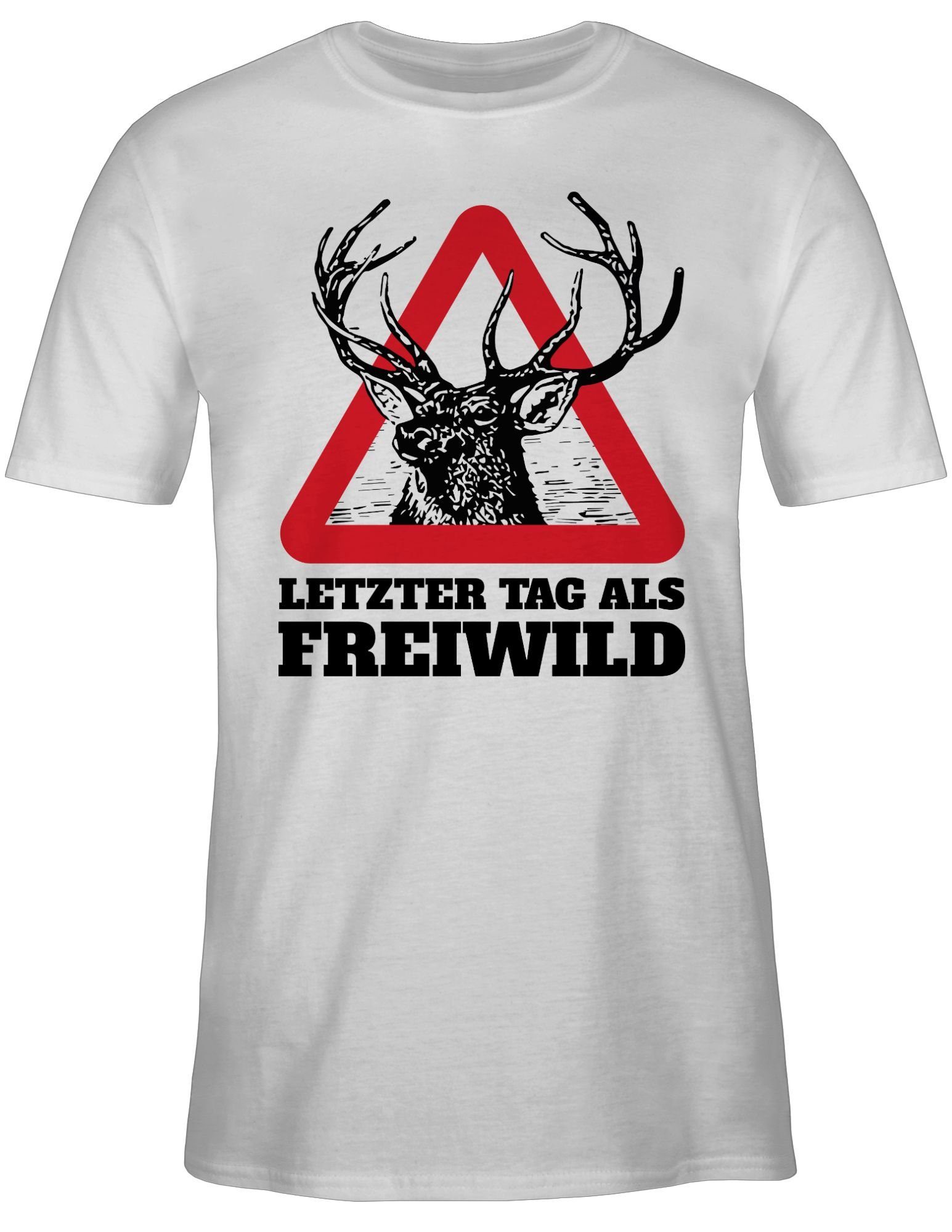 Shirtracer T-Shirt Letzter Tag als Freiwild JGA Männer