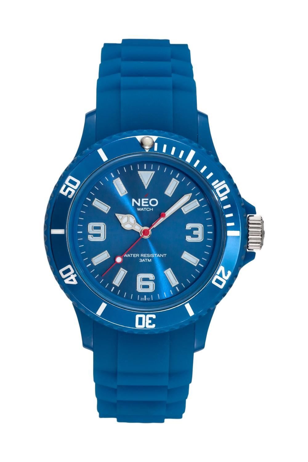 Neo Watch Quarzuhr Damenuhr Herrenuhr unisex blau NICE-1 Armbanduhr Modell N1-013 N1-013, Mineralglas, Damen Herren Uhr, blaues Gehäuse, blaues Armband