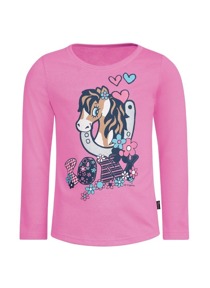 candy Longsleeve Trigema mit süßem Pony-Print TRIGEMA Langarmshirt