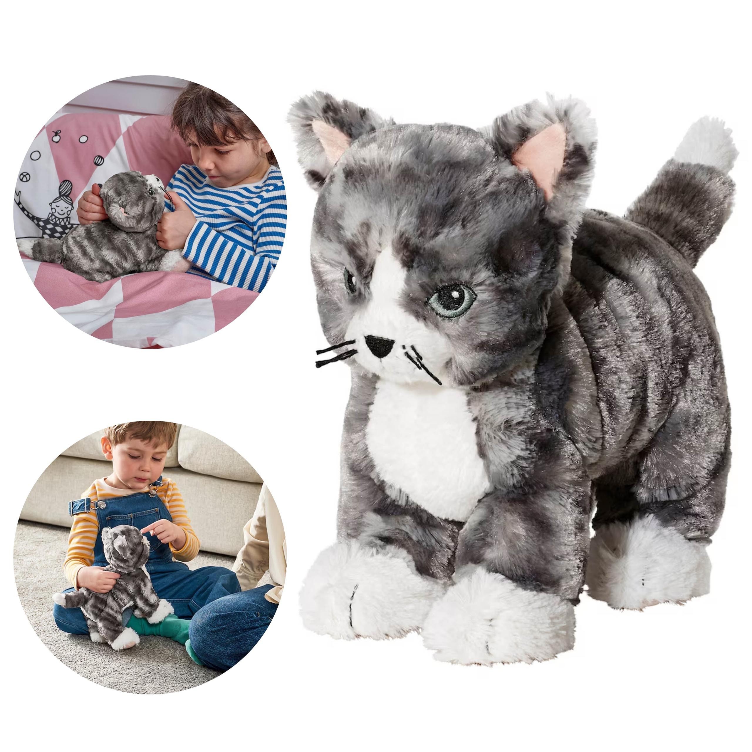 IKEA Kuscheltier LILLEPLUTT Plüschkätzchen Maskottchen, Kinderspielzeug IKEA