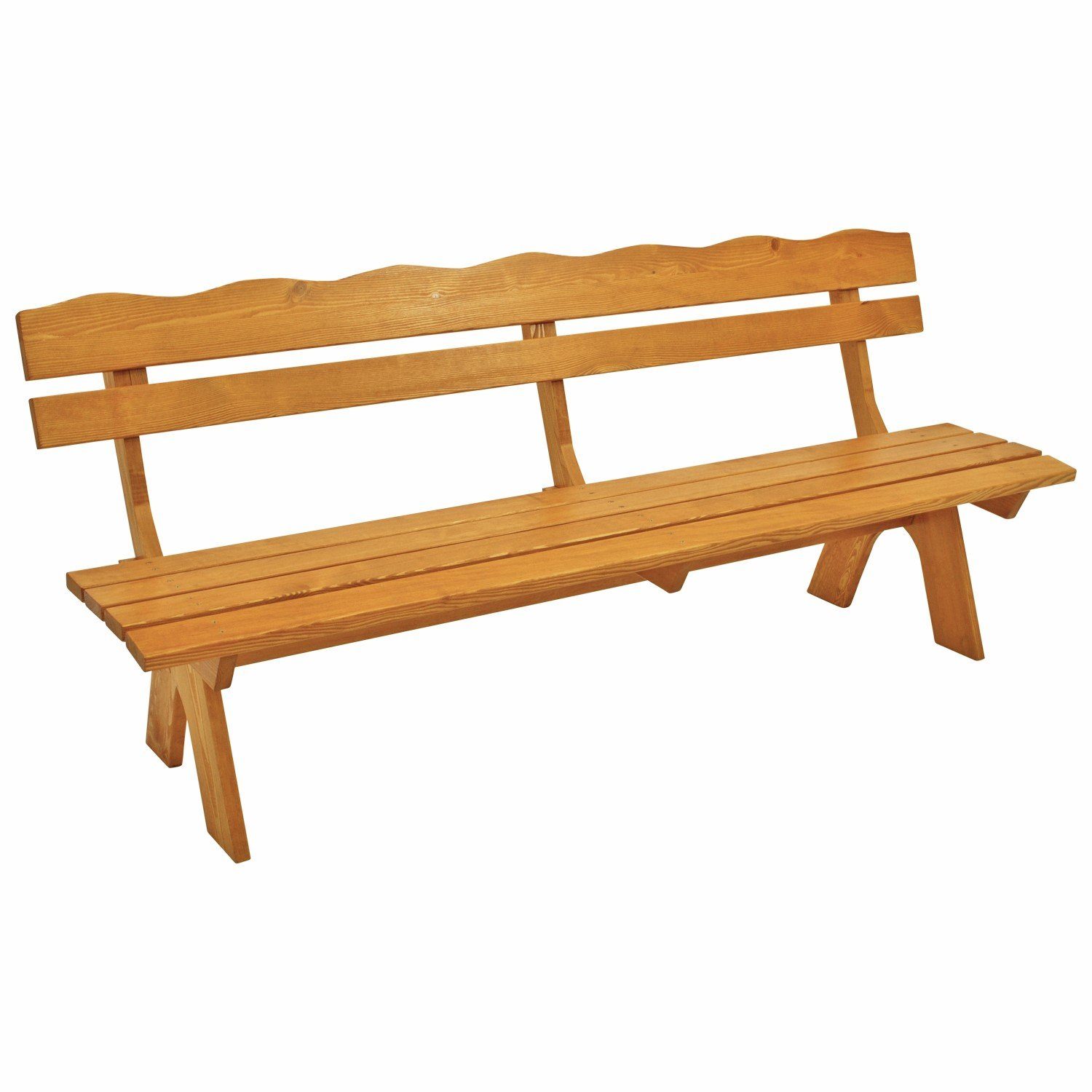 DEGAMO Gartenbank FREITAL XL (1-St), 4-sitzer 200cm, massive Kiefer hell lackiert