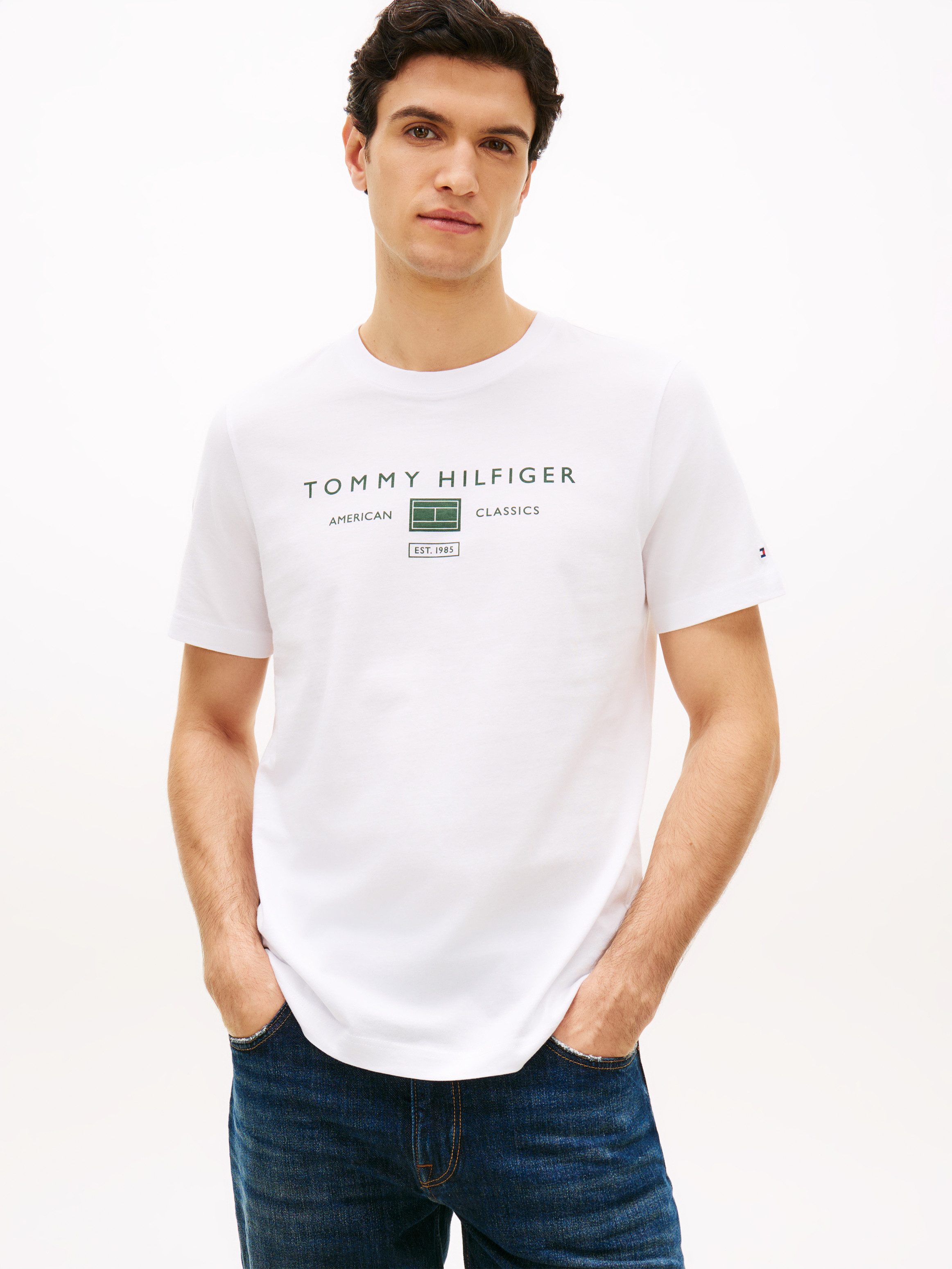 Tommy Hilfiger T-Shirt BRAND LOVE MONO STACK aus Jersey mit Logo günstig online kaufen