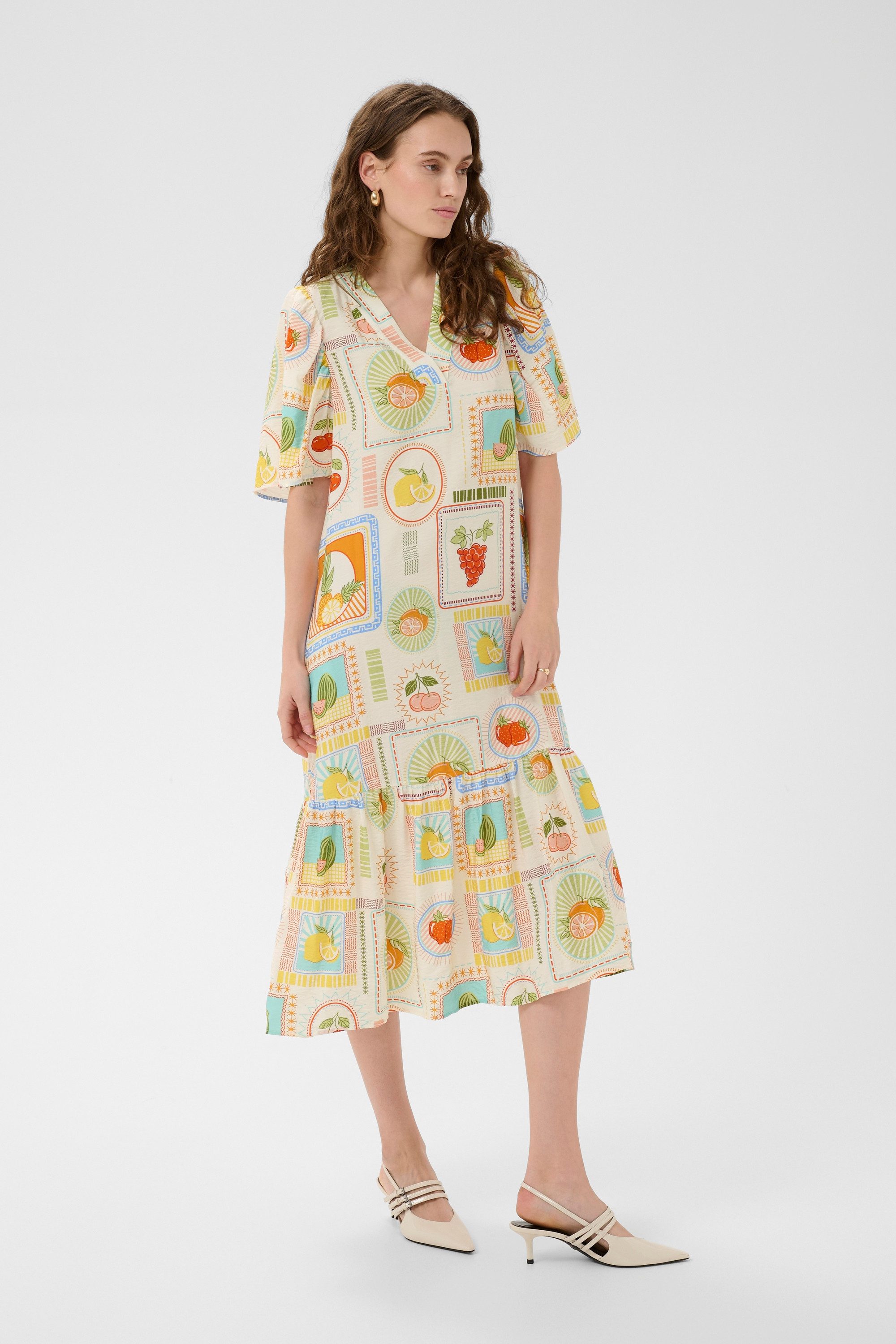 Culture Blusenkleid Kleid CUorange