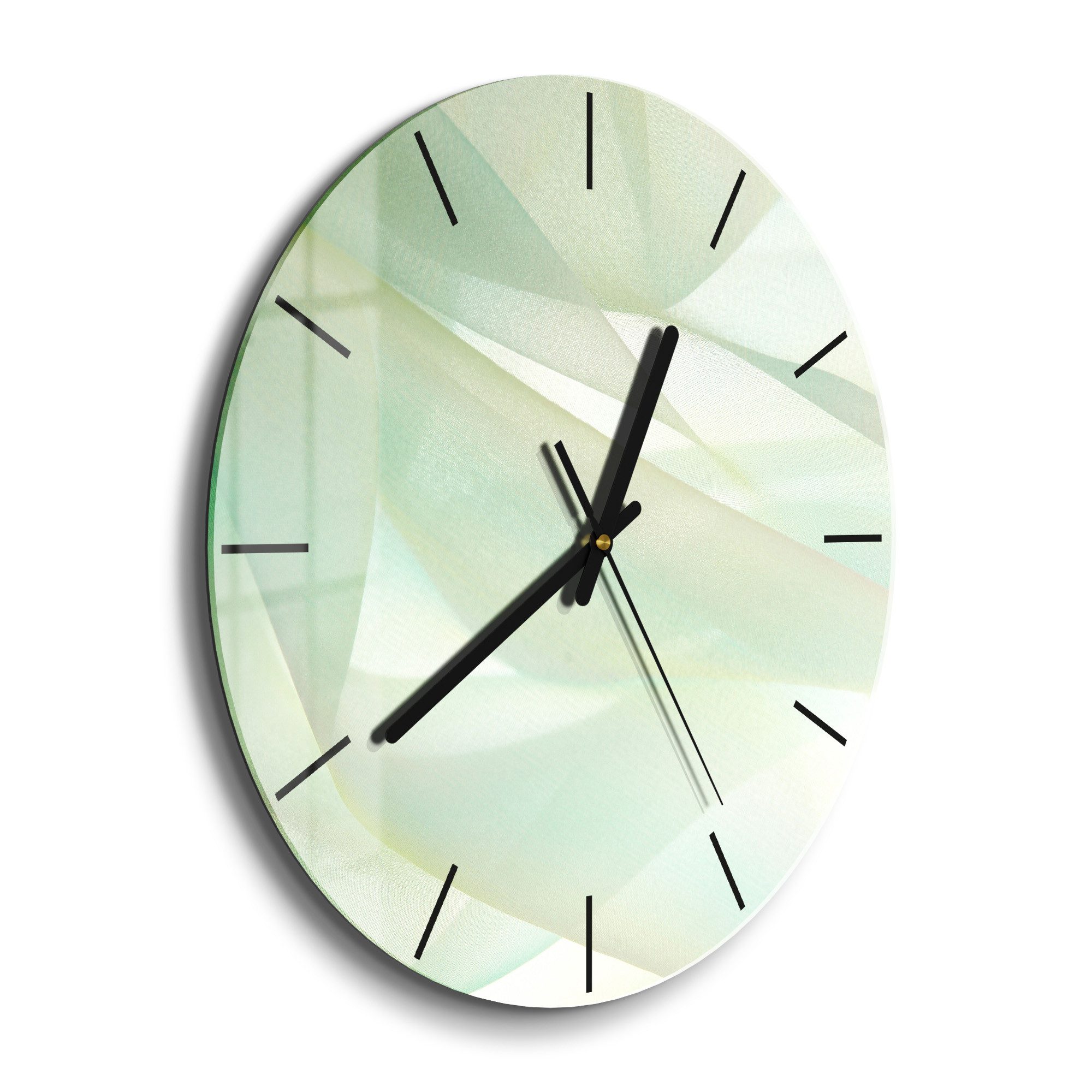 DEQORI Wanduhr 'Zarte Eleganz' (Glas Glasuhr günstig online kaufen