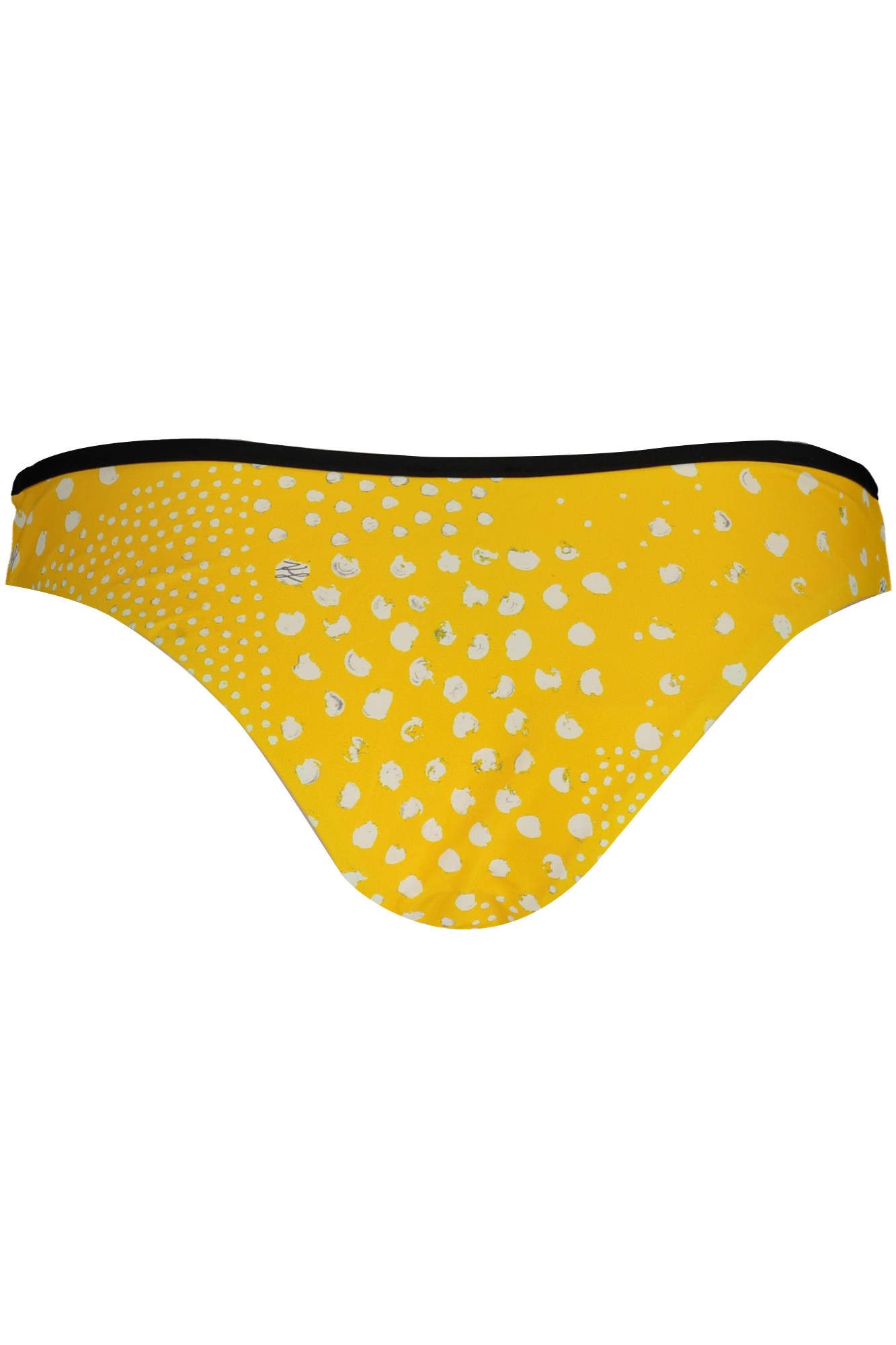 KARL LAGERFELD Badeanzug Stilvolle Damen-Badehose Gelb mit Kontrastdetails und Logo-Druck