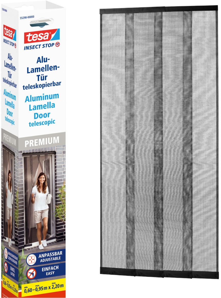 tesa Insektenschutz-Tür Insect Stop ALU Lamellentür teleskopierbar - 0,60m günstig online kaufen