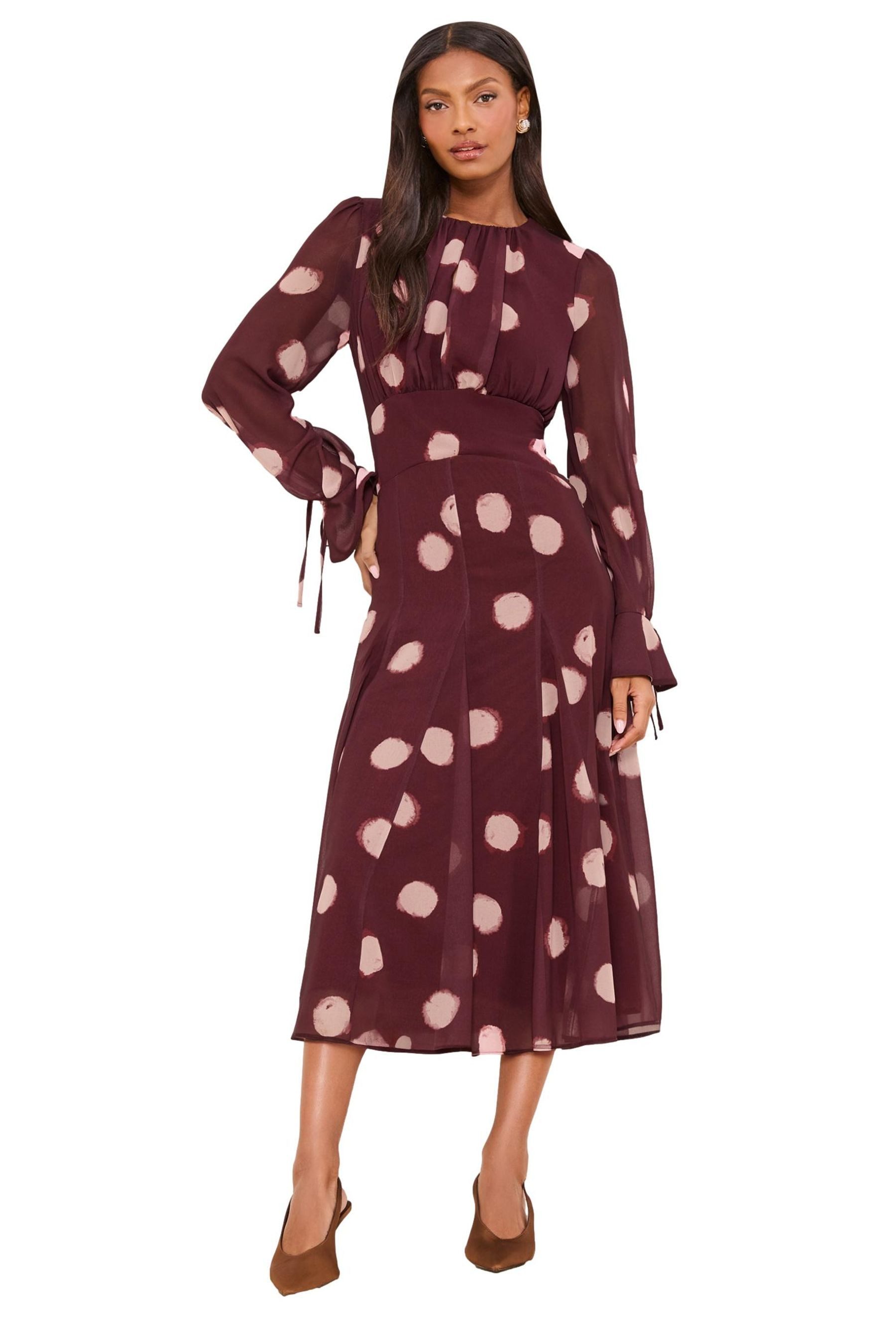 LIPSY Midikleid Lipsy Midikleid mit langen Ärmeln, Regular (1-tlg)
