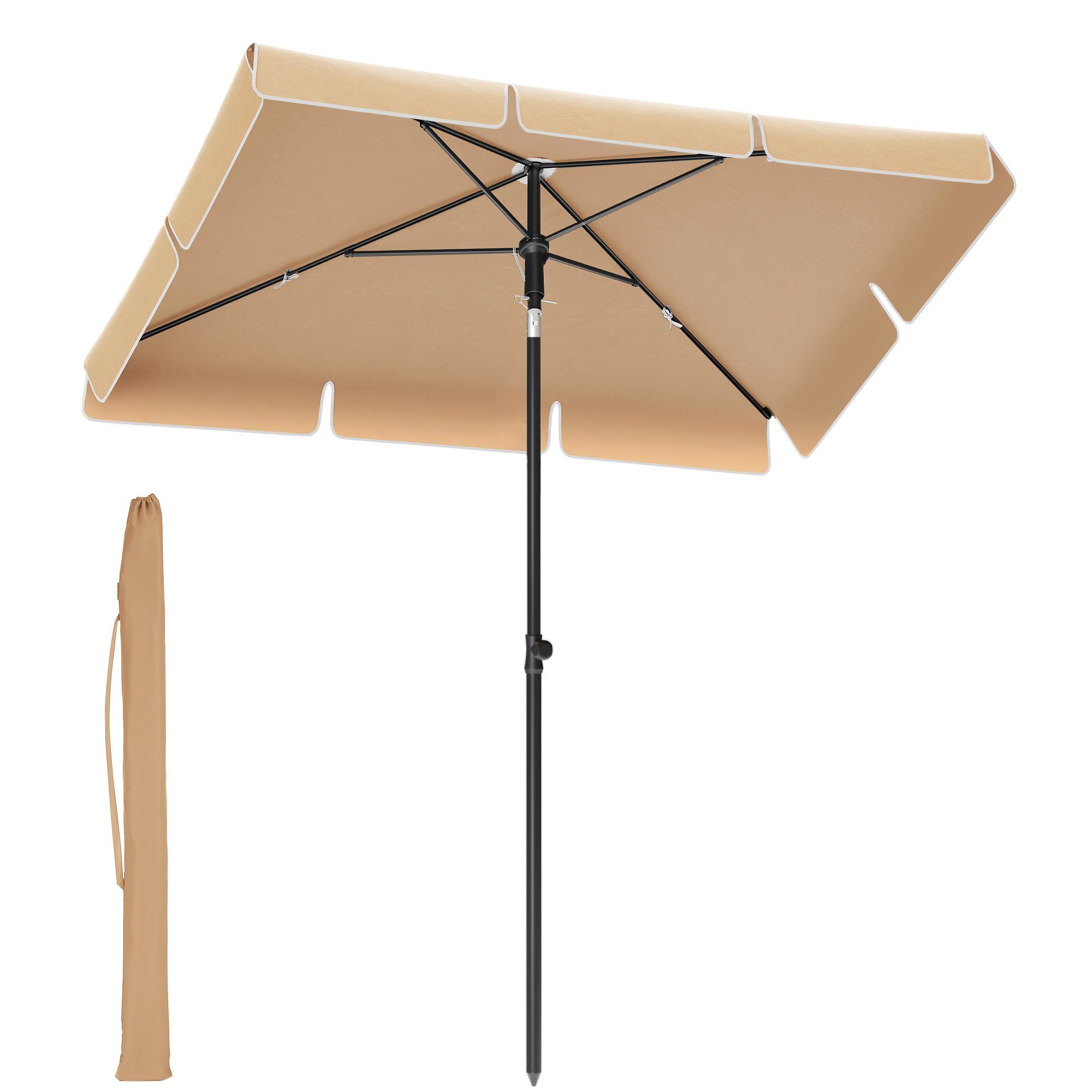 SONGMICS Sonnenschirm, LxB: 180,00x125,00 cm, Balkonschirm, günstig online kaufen