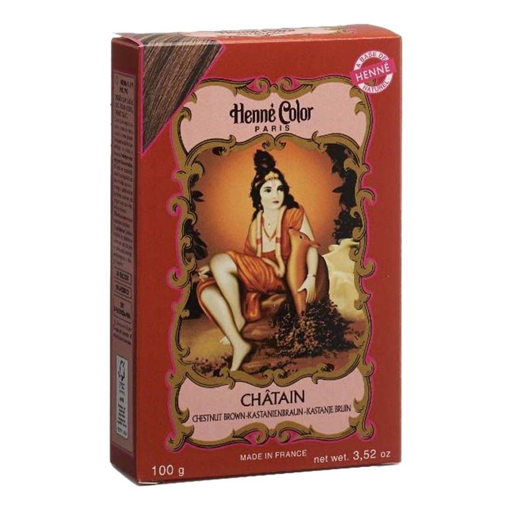 Henné Color Haarfarbe Henna Pulver - Châtain Kastanienbraun 100g