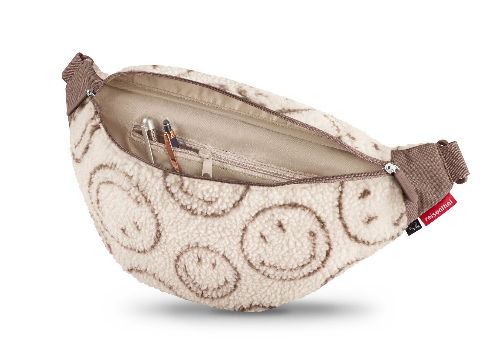 REISENTHEL® Bauchtasche city beltbag smiley® teddy chocolate – Bild 4 von 5