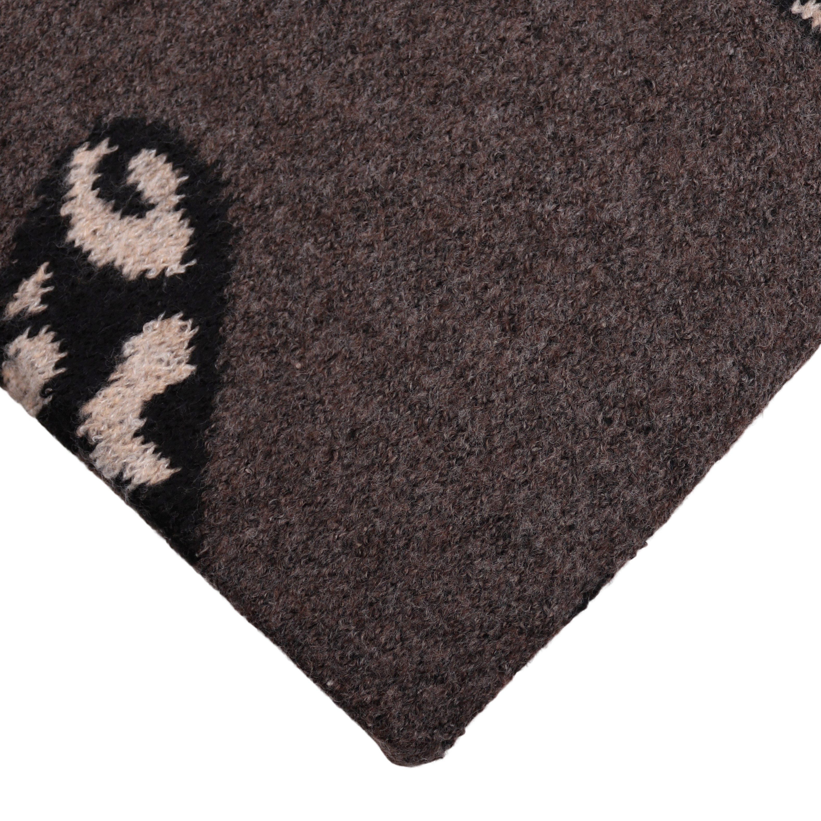 MIRROSI Dreieckstuch kuschliger und warmer Dreiecksschal ca.190x75 cm, (Leo Muster; Neue Kollektion Herbst/Winter 2025), Trendiges LEO-Herz Design, wärmend & weich