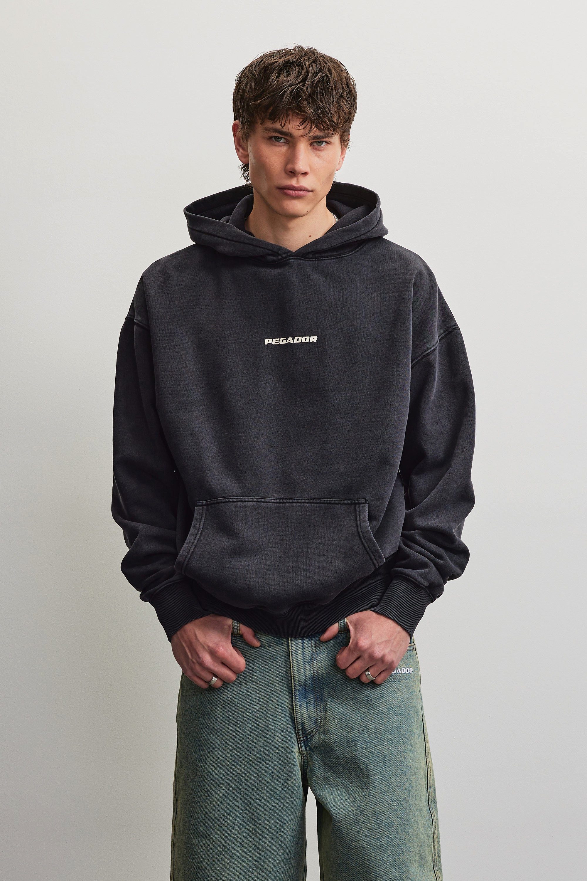 PEGADOR Kapuzensweatshirt COLNE LOGO OVERSIZED HOODIE Baumwollmischung, oversize